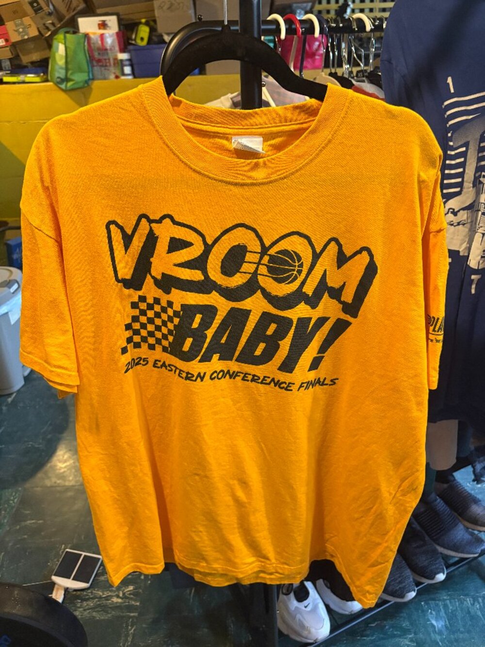 Vroom Baby Indiana Pacers 2025 Eastern Conference Finals T-shirt XL